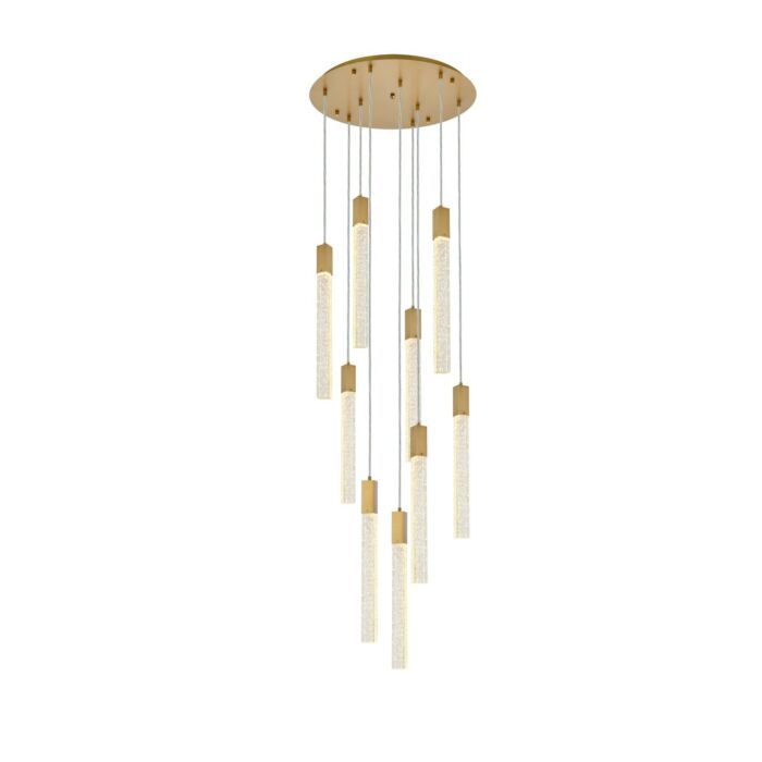 Weston 9-Light Pendant in Satin Gold