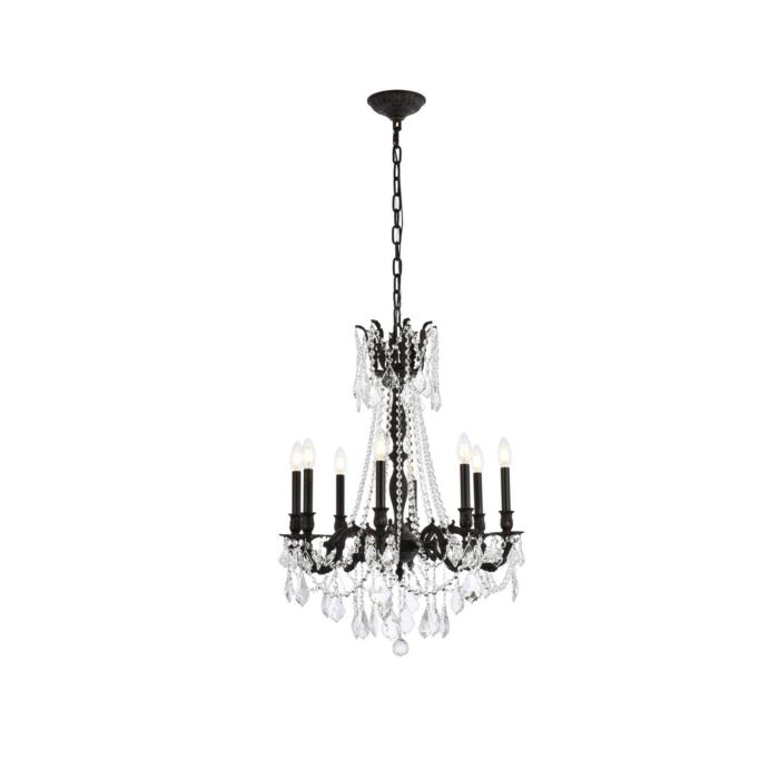 Rosalia 8-Light Chandelier in Dark Bronze