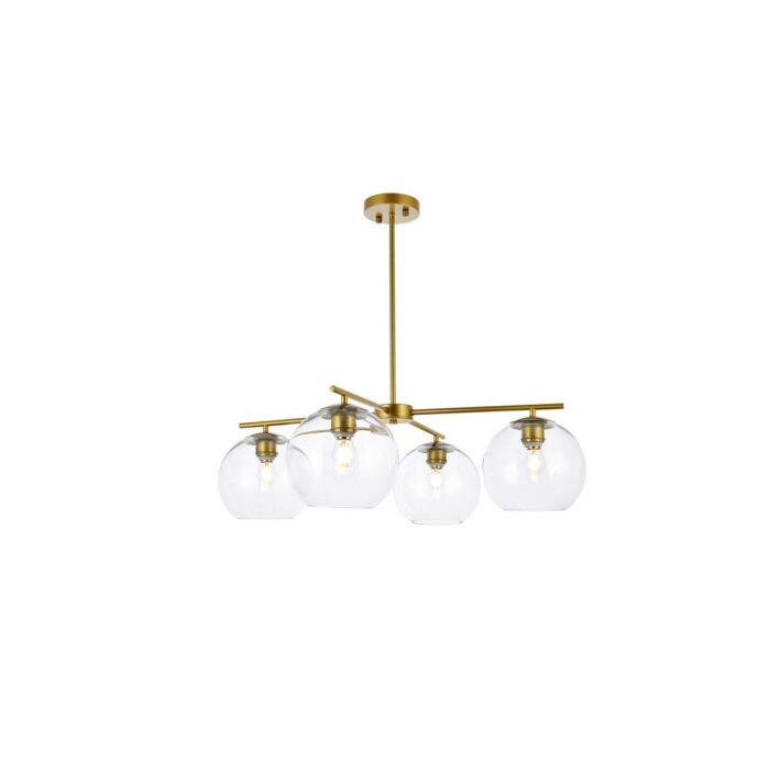 Opus 4-Light Pendant in Brass