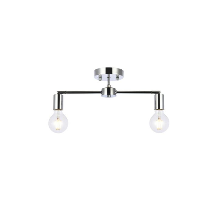 Zane 2-Light Flush Mount in Chrome