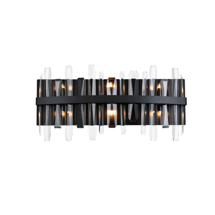 Serena 6-Light Bathroom Vanity Light Sconce in Black
