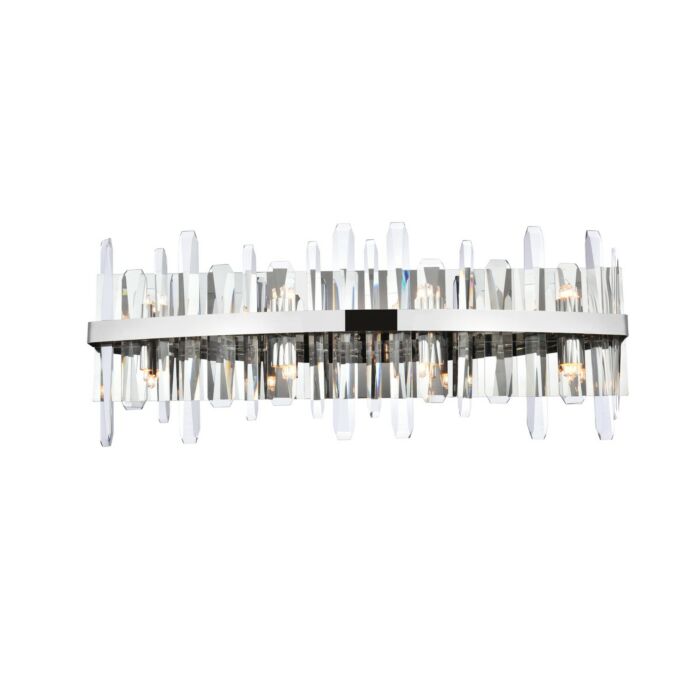 Serena 8-Light Bathroom Vanity Light Sconce in Chrome
