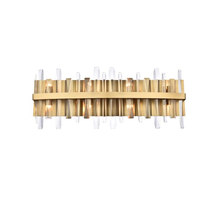 Serena 8-Light Bathroom Vanity Light Sconce in Satin Gold