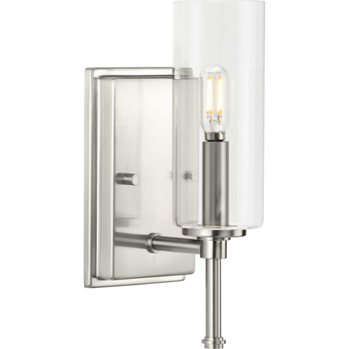 Elara 1-Light Bathroom Vanity Light Vanity in Brushed Nickel
