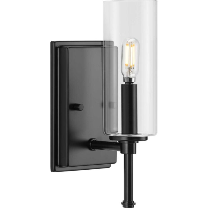 Elara 1-Light Bathroom Vanity Light Vanity in Matte Black