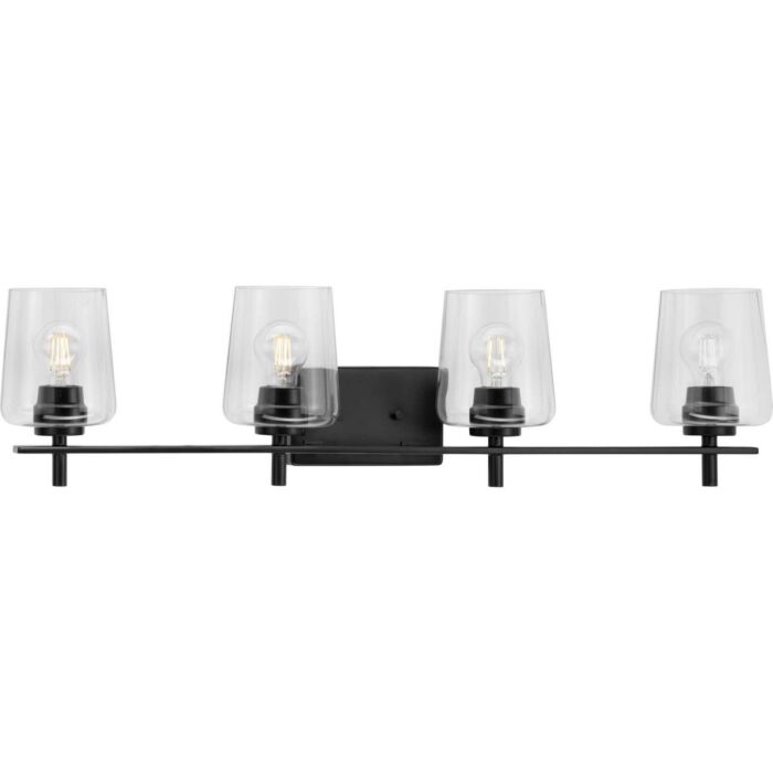 Calais 4-Light Bathroom Vanity Light Vanity in Matte Black