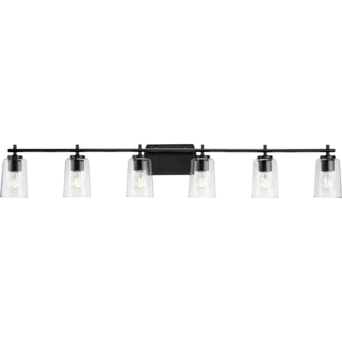 Adley 6-Light Bathroom Vanity Light Vanity in Black