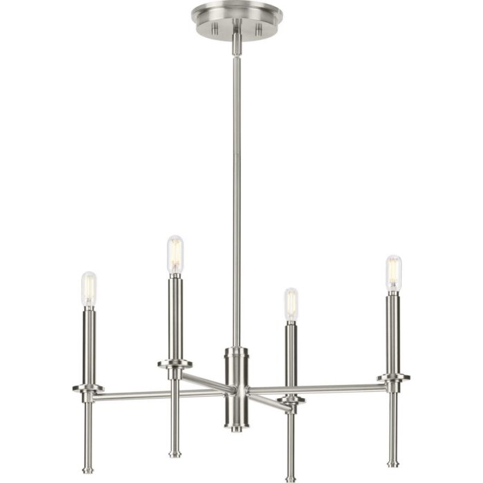 Elara 4-Light Chandelier in Brushed Nickel