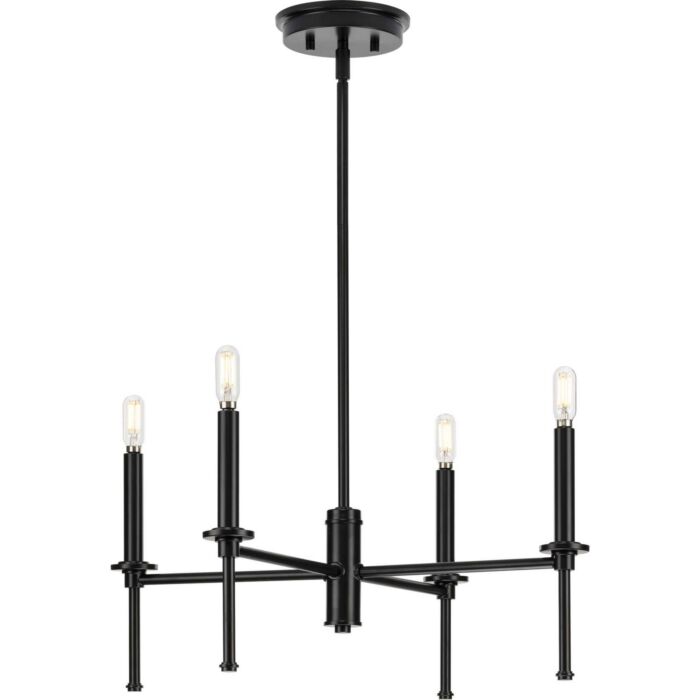 Elara 4-Light Chandelier in Matte Black