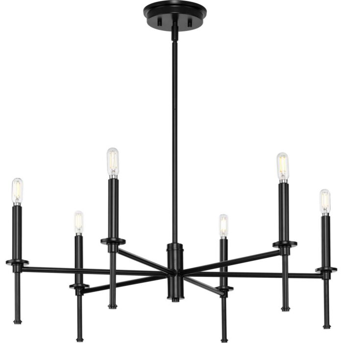 Elara 6-Light Chandelier in Matte Black
