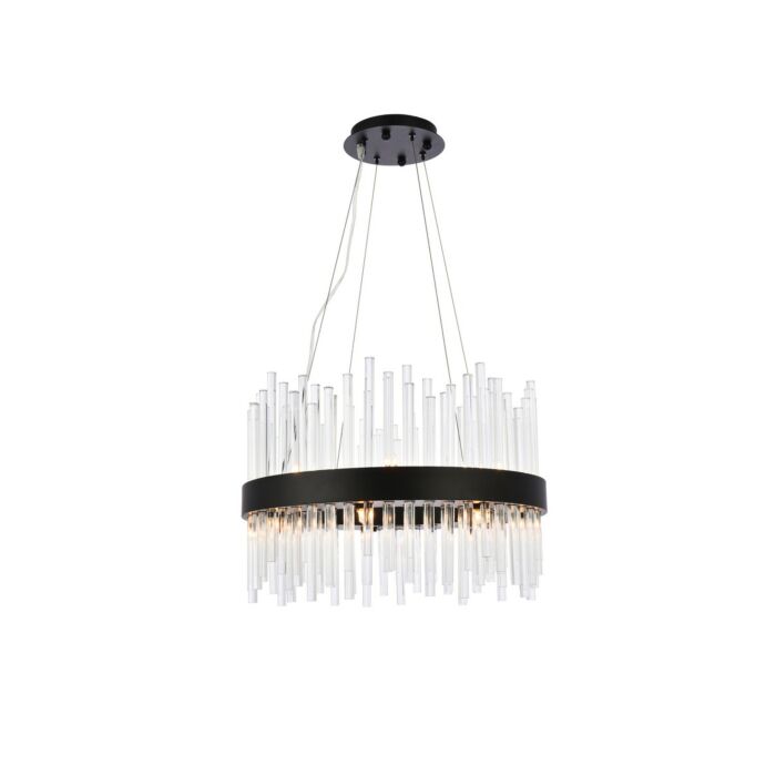 Dallas 14-Light Pendant in Black