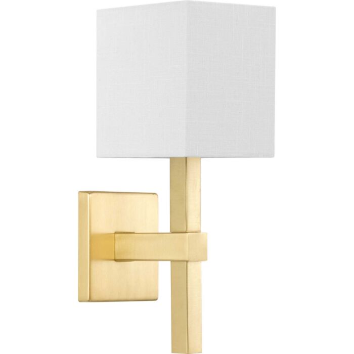 Metro 1-Light Wall Sconce in Satin Brass
