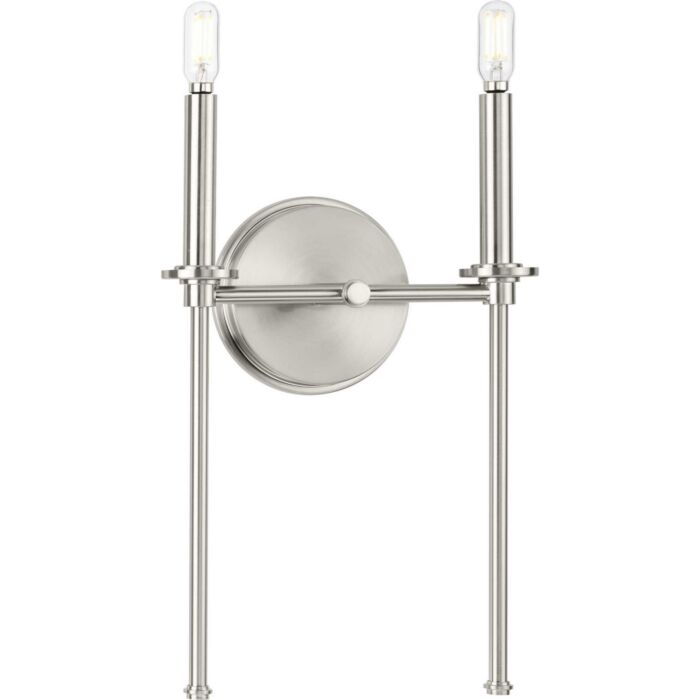 Elara 2-Light Wall Bracket in Brushed Nickel