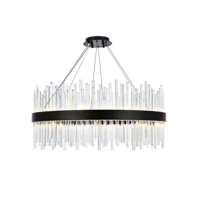 Dallas 18-Light Chandelier in Black