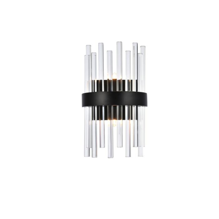 Dallas 2-Light Bathroom Vanity Light Sconce in Black
