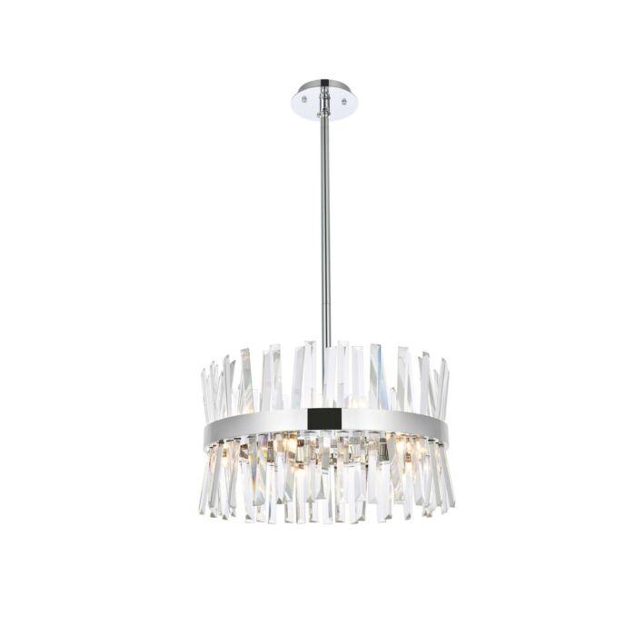 Serephina 10-Light Pendant in Chrome