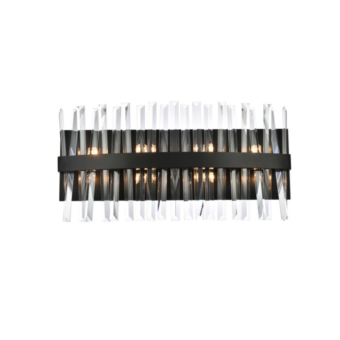 Serephina 8-Light Bathroom Vanity Light Sconce in Black