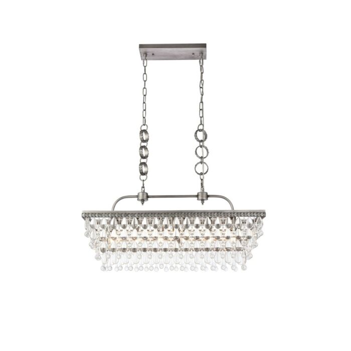 Nordic 6-Light Pendant in Antique Silver