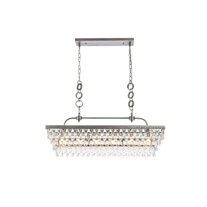 Nordic 6-Light Pendant in Antique Silver