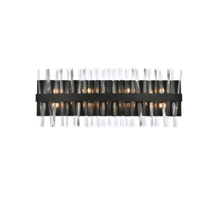 Serephina 8-Light Bathroom Vanity Light Sconce in Black