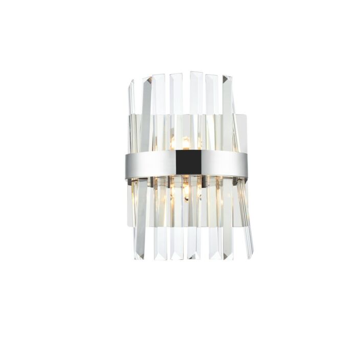 Serephina 2-Light Bathroom Vanity Light Sconce in Chrome