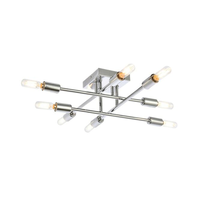 Script 8-Light Flush Mount in Chrome