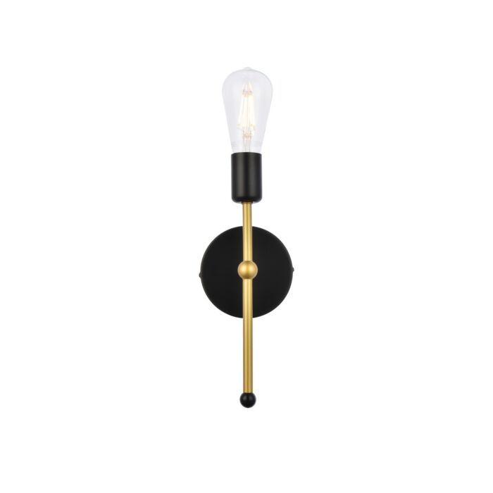 Keely 1-Light Wall Sconce in Black