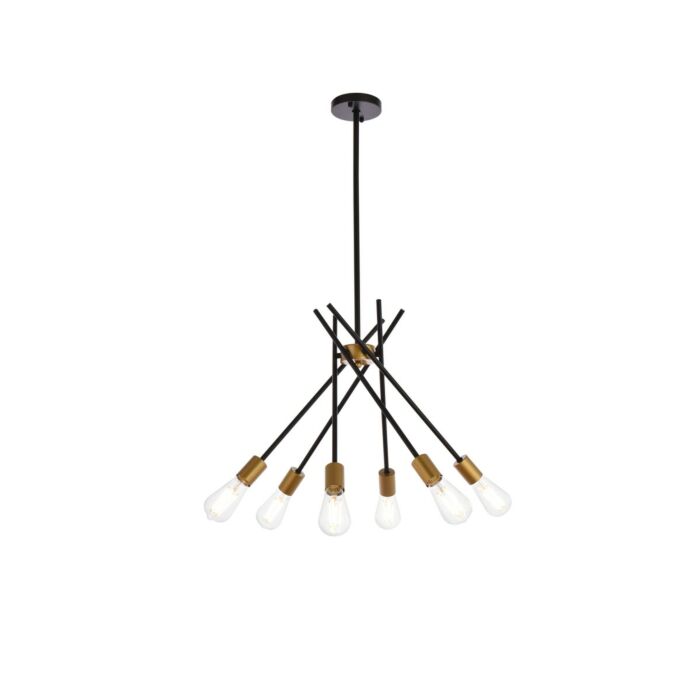Lucca 6-Light Pendant in black