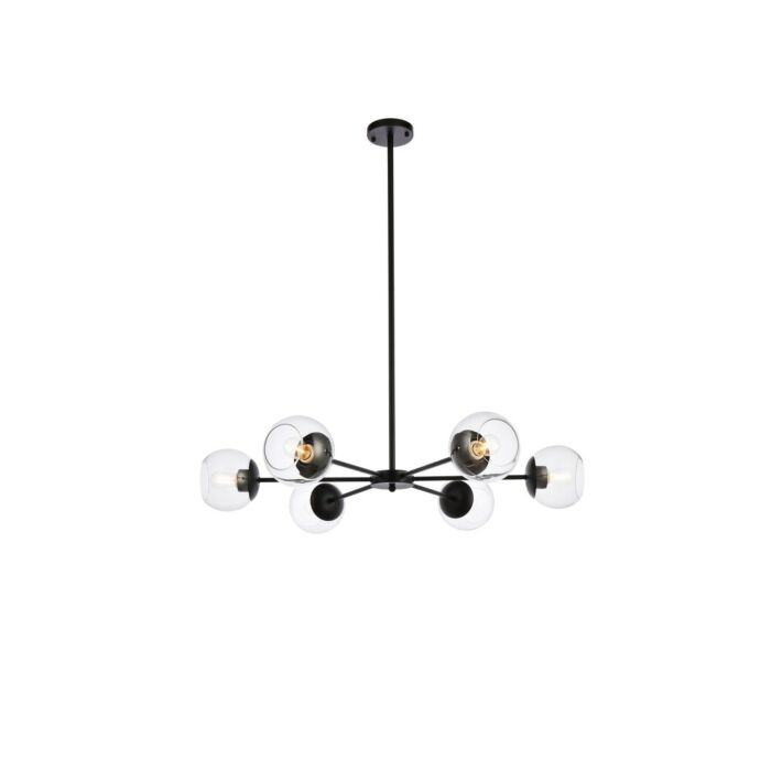 Briggs 6-Light Pendant in black