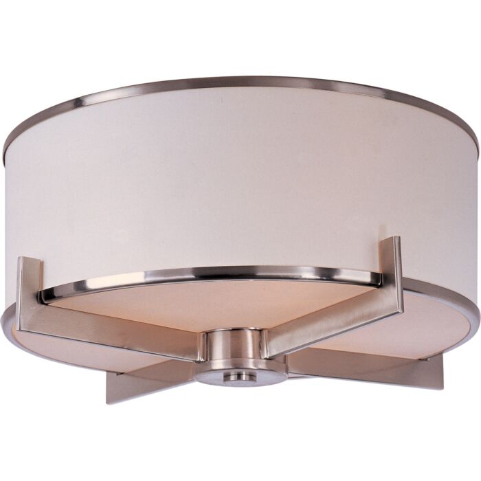 Maxim Lighting Nexus 3 Light Flush Mount in Satin Nickel