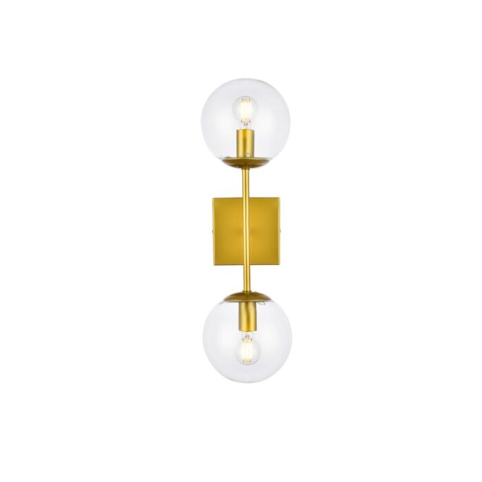 Neri 2-Light Wall Sconce in Brass