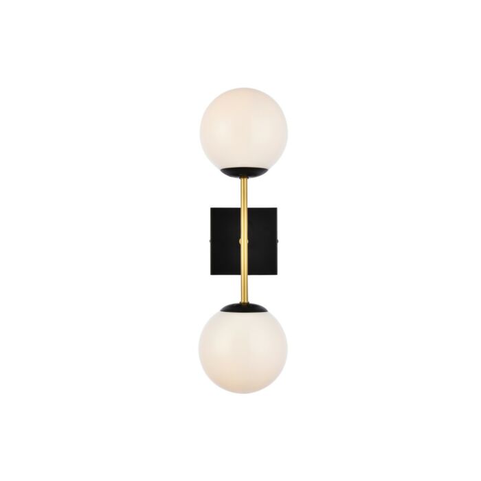 Neri 2-Light Wall Sconce in Black