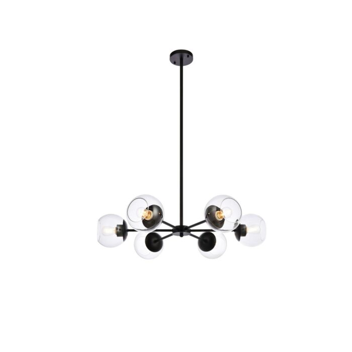 Briggs 6-Light Pendant in black