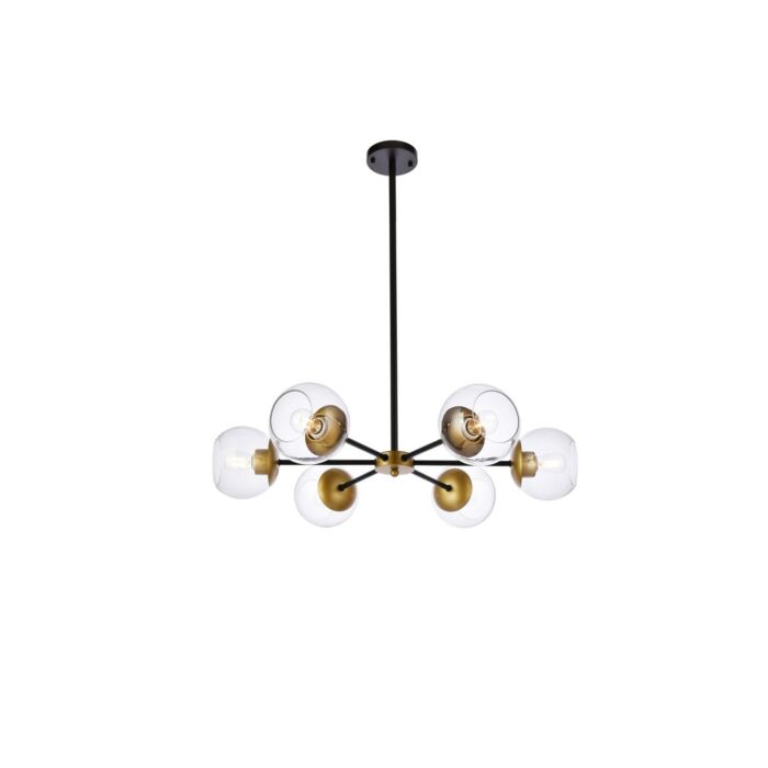 Briggs 6-Light Pendant in black