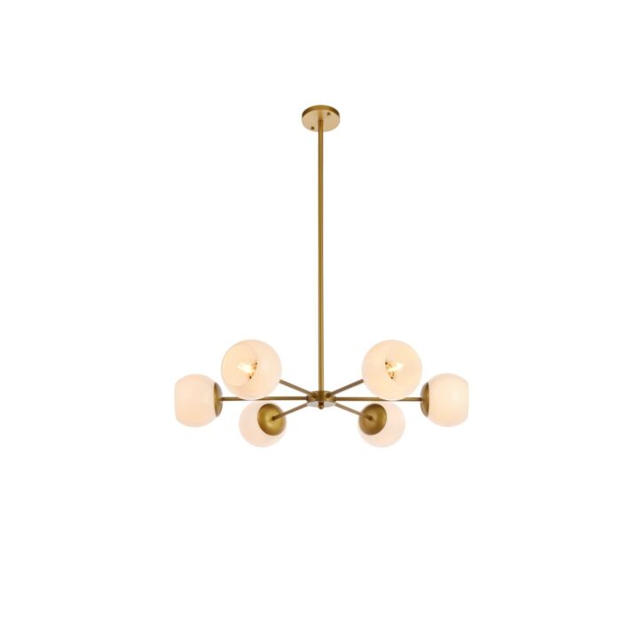 Briggs 6-Light Pendant in brass