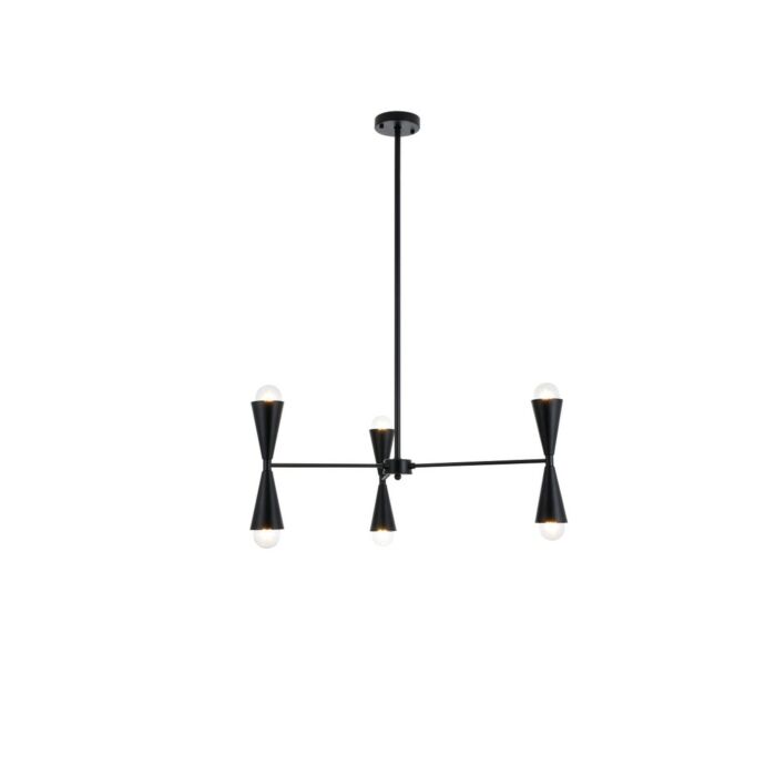 Cade 6-Light Pendant in black