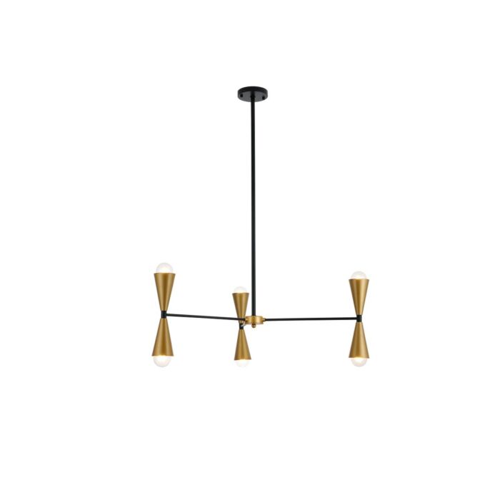 Cade 6-Light Pendant in black