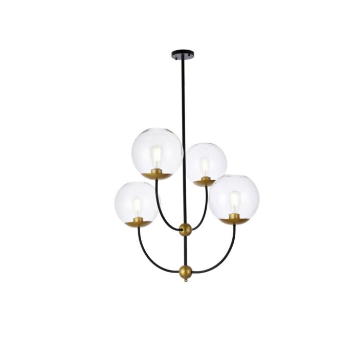 Lennon 4-Light Pendant in black