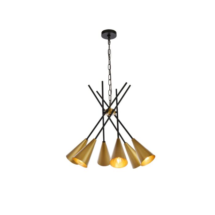 Casen 6-Light Pendant in black