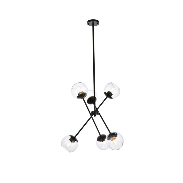 Axl 6-Light Pendant in black