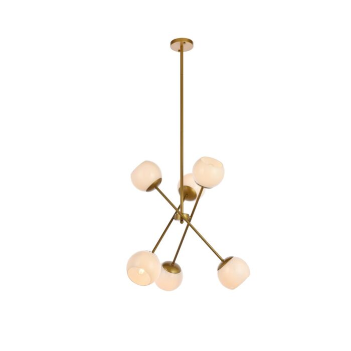 Axl 6-Light Pendant in brass