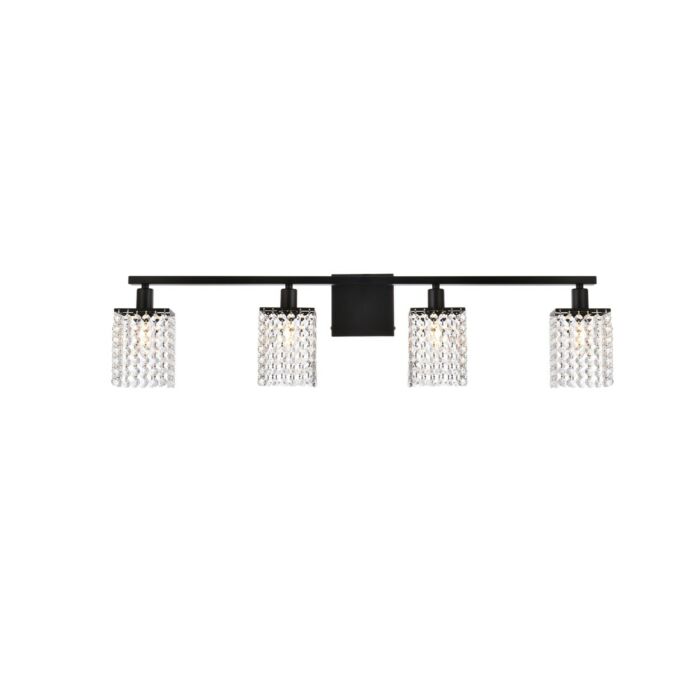 Phineas 4-Light Bathroom Vanity Light in Black