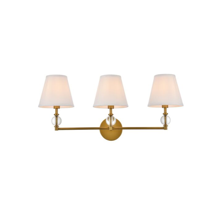 Bethany 3-Light Bathroom Vanity Light in Brass