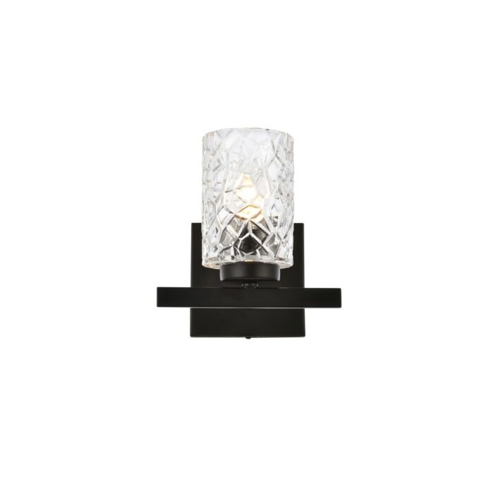Cassie 1-Light Bathroom Vanity Light in Black
