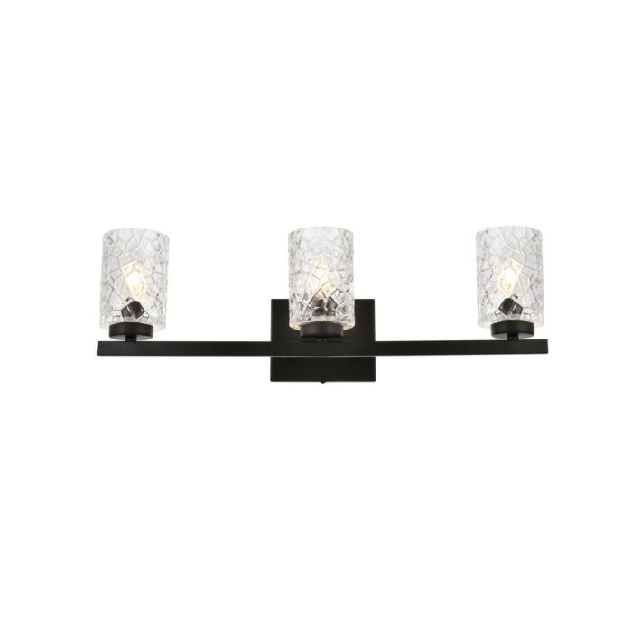Cassie 3-Light Bathroom Vanity Light in Black