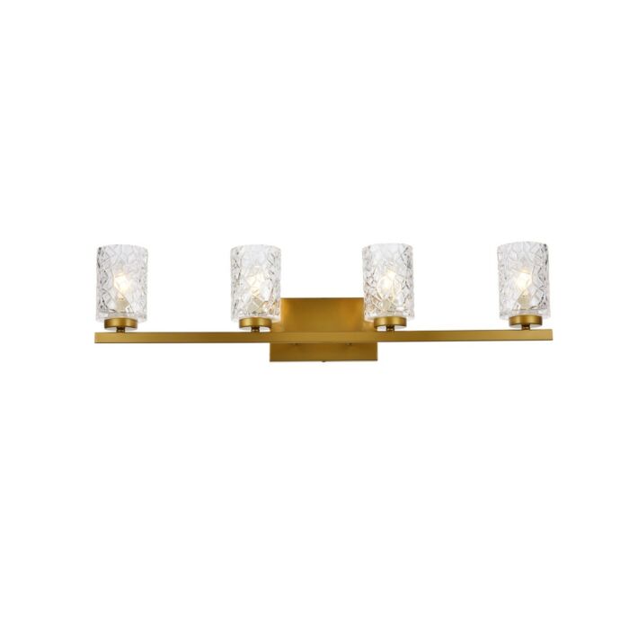Cassie 4-Light Bathroom Vanity Light in Brass