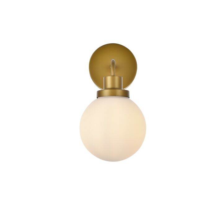 Hanson 1-Light Bathroom Vanity Light in Brass