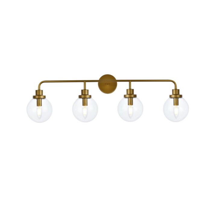Hanson 4-Light Bathroom Vanity Light in Brass