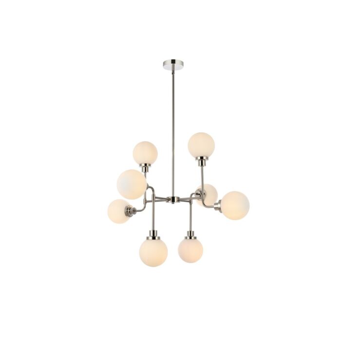Hanson 8-Light Pendant in Polished Nickel