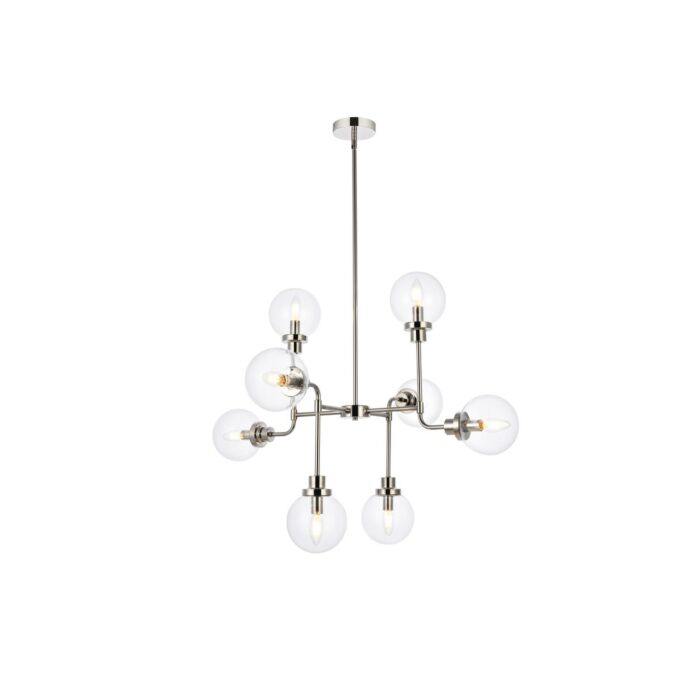 Hanson 8-Light Pendant in Polished Nickel